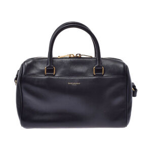 SAINT LAURENT Baby Duffle Bag Black Calfskin Handbag